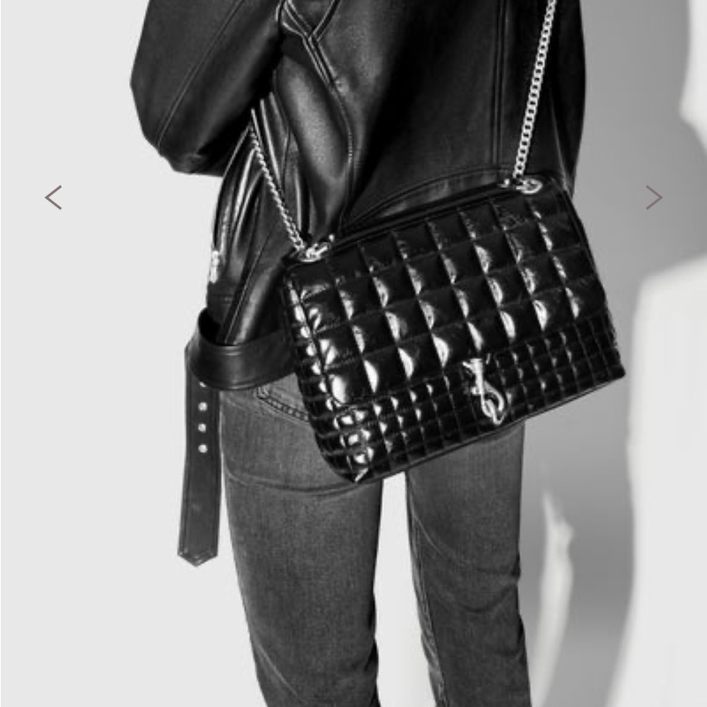 Rebecca Minkoff Leather Flap Bag in Seaweed Color